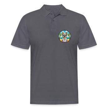 Braque Saint Germain Hunderasse Cartoon Sonnenbrille - Männer Poloshirt - Anthrazit - Vorne - Nico (186cm)