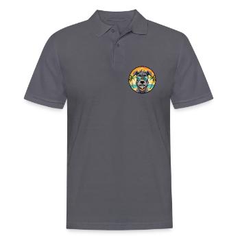 Bouvier Des Ardennes Hunderasse Cartoon Sonnenbrille - Männer Poloshirt - Anthrazit - Vorne - Nico (186cm)