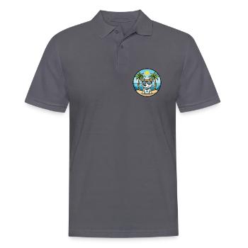 Argentino Chien Race Dessin Animé Lunettes De Soleil Plage - Polo Homme - charbon - Devant - Nico (186cm)