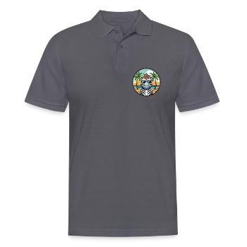 Zebra Lustige Cartoon Sommer Strand Sonnenbrille Cool - Männer Poloshirt - Anthrazit - Vorne - Nico (186cm)