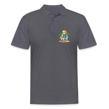 Pudel Hund Lustige Cartoon Sommer Strand Sonnenbrille - Männer Poloshirt - Anthrazit - Vorne - Nico (186cm)
