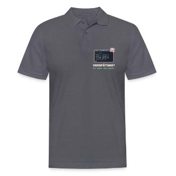 Ping Verzögerung: Latenz Meme - Männer Poloshirt - Anthrazit - Vorne - Nico (186cm)