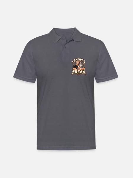 I Am Not A Freak - Männer Poloshirt - Anthrazit