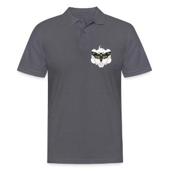Totenkopfschwärmer mit Mond - Männer Poloshirt - Anthrazit - Vorne - Nico (186cm)