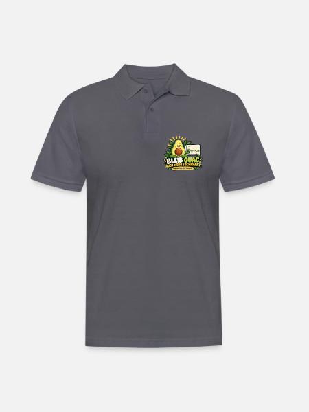 Guac Motivation Avocado Grafik - Männer Poloshirt - Anthrazit