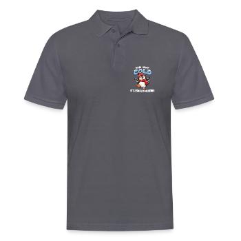 Winter Pinguin Cartoon Lustige Sprüche - Männer Poloshirt - Anthrazit - Vorne - Nico (186cm)