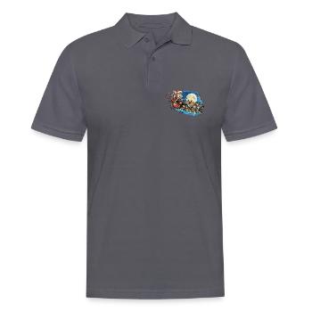 Punk-Mondnacht-Hasen-Schlittenzug - Männer Poloshirt - Anthrazit - Vorne - Nico (186cm)