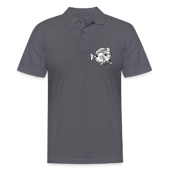 Doktorfisch mit Stethoskop - Männer Poloshirt - Anthrazit - Vorne - Nico (186cm)