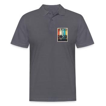 Vintage-Pariser Reiseplakat Skyline France Tee - Männer Poloshirt - Anthrazit - Vorne - Nico (186cm)