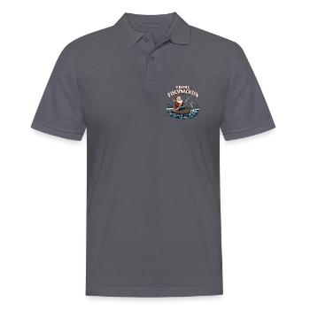 Frohe Fischnacht Weihnachtsfischer - Männer Poloshirt - Anthrazit - Vorne - Nico (186cm)