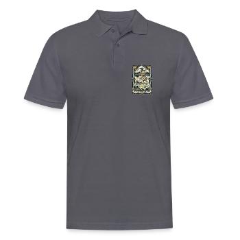Wegen_eines_fehlenden_Nagels_-- - Männer Poloshirt - Anthrazit - Vorne - Nico (186cm)
