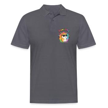 Hamster Pawsome Regenbogenbrille - Männer Poloshirt - Anthrazit - Vorne - Nico (186cm)