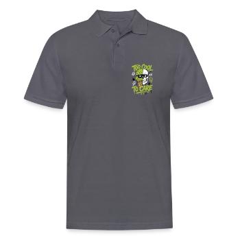 Eis-Totenkopf – Too Cool to Care - Männer Poloshirt - Anthrazit - Vorne - Nico (186cm)