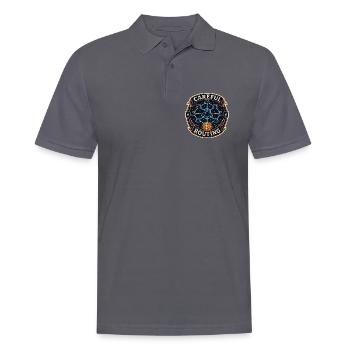 CAREFUL ROUTING - Männer Poloshirt - Anthrazit - Vorne - Nico (186cm)