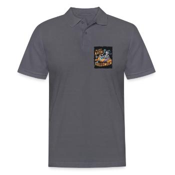 Ich Warte Nur Auf Halloween - Männer Poloshirt - Anthrazit - Vorne - Nico (186cm)
