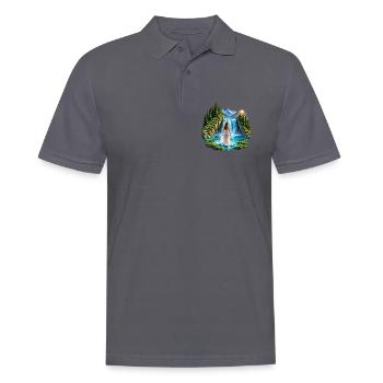 Magischer Wasserfall - Männer Poloshirt - Anthrazit - Vorne - Nico (186cm)