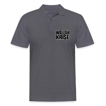 Wallah Krise – Lustiger Spruch - Männer Poloshirt - Anthrazit - Vorne - Nico (186cm)