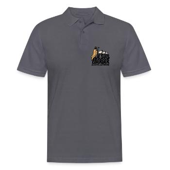 Ich bin ein Hirte – Humor - Männer Poloshirt - Anthrazit - Vorne - Nico (186cm)