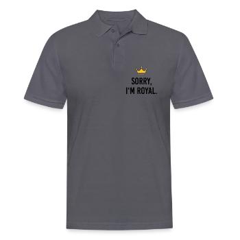 Sorry I'm Royal – Frecher Prinzessinnen Spruch - Männer Poloshirt - Anthrazit - Vorne - Nico (186cm)