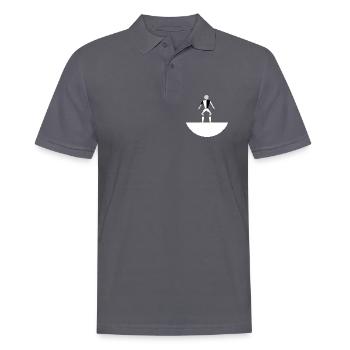 Miniaturgeometrische Figur - Männer Poloshirt - Anthrazit - Vorne - Nico (186cm)
