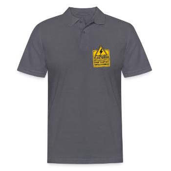 Elektriker unter Spannung Beruf - Männer Poloshirt - Anthrazit - Vorne - Nico (186cm)