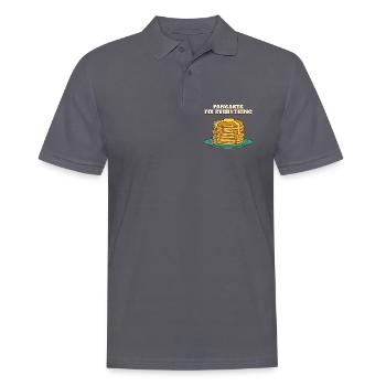 Pfannkuchen reparieren alles lustiges Frühstück - Männer Poloshirt - Anthrazit - Vorne - Nico (186cm)