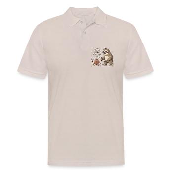 Zieh nicht so - Schnecke und Faultier - Männer Poloshirt - Beige - Vorne - Nico (186cm)