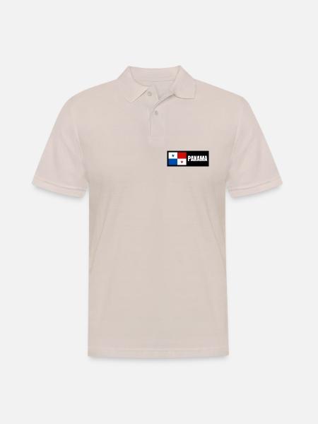 Panama Flagge - Männer Poloshirt - Beige