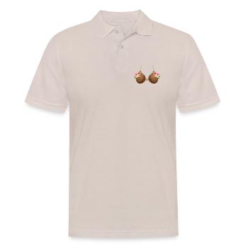 Tiki Luau Hula Hawaii Kokosnuss BH Kostüm - Männer Poloshirt - Beige - Vorne - Nico (186cm)