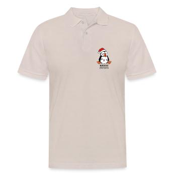 Fröhliche Weihnachtskrise Meme Lustiger Papageientaucher - Männer Poloshirt - Beige - Vorne - Nico (186cm)
