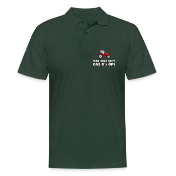 Bauer - Nichts Ruhiges, Gas drauf! Bauern Traktor - Männer Poloshirt - Tannengrün - Vorne - Nico (186cm)