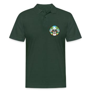 Kerry Beagle Hunderasse Cartoon Sonnenbrille Strand - Männer Poloshirt - Tannengrün - Vorne - Nico (186cm)