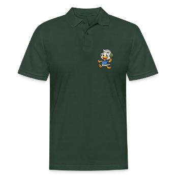 Canard Drôle Dessin Animé Personnage Casque Musique - Polo Homme - vert sapin - Devant - Nico (186cm)