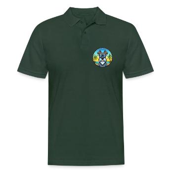 Standard Schnauzer Hunderasse Cartoon Sonnenbrille - Männer Poloshirt - Tannengrün - Vorne - Nico (186cm)