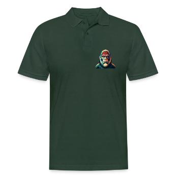 Big Foot Cartoon Figur Buntes Haustier Tier - Männer Poloshirt - Tannengrün - Vorne - Nico (186cm)