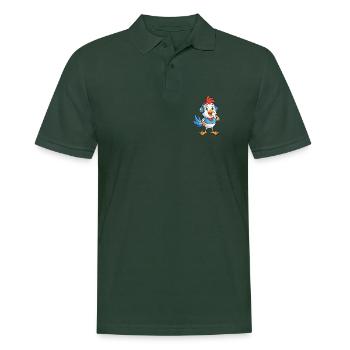 Chicken Funny Cartoon Character Headphone Music - Men's Polo Shirt - forest green - Front - Nico (186cm)
