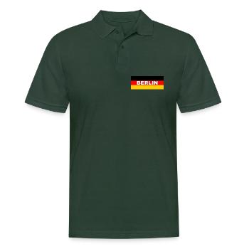 Berliner Stadt in deutscher Flagge - Männer Poloshirt - Tannengrün - Vorne - Nico (186cm)