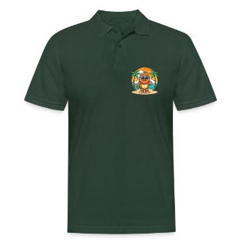 Big Foot Lustige Cartoon Sommer Strand Sonnenbrille - Männer Poloshirt - Tannengrün - Vorne - Nico (186cm)