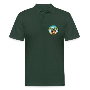 Jugoslawischer Windhund Hunderasse Cartoon Sonnenbrille Strand - Männer Poloshirt - Tannengrün - Vorne - Nico (186cm)