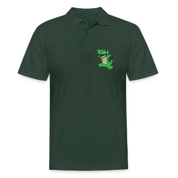Krokodil Niedlich froh lustig - Männer Poloshirt - Tannengrün - Vorne - Nico (186cm)