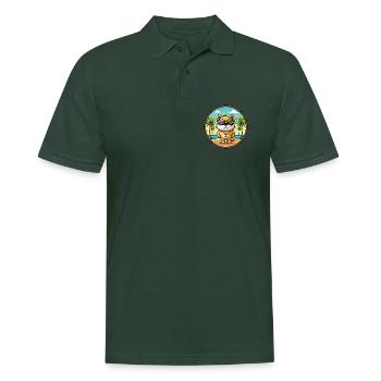 Milieu Asiatique Ovtcharka Chien Race Dessin Animé Plage - Polo Homme - vert sapin - Devant - Nico (186cm)