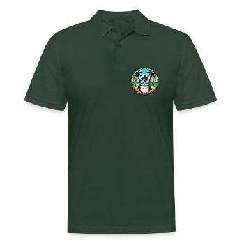 Pinguin Lustige Cartoon Sommer Strand Sonnenbrille Cool - Männer Poloshirt - Tannengrün - Vorne - Nico (186cm)