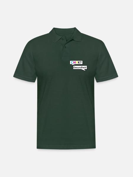 CMYK Grafiker Nerd Spruch Geschenk Shirt - Männer Poloshirt - Tannengrün