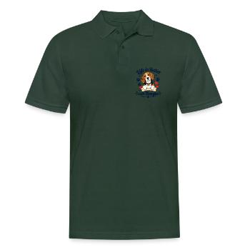 Mit Beagles ist das Leben besser – für leichte Kleidung - Männer Poloshirt - Tannengrün - Vorne - Nico (186cm)