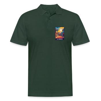 Erleben Sie den lebendigen Charme von Cartagena in Kolumbien - Männer Poloshirt - Tannengrün - Vorne - Nico (186cm)