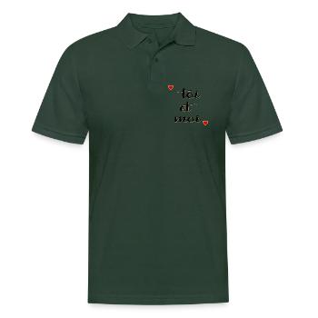 Du und ich, Liebe - Männer Poloshirt - Tannengrün - Vorne - Nico (186cm)