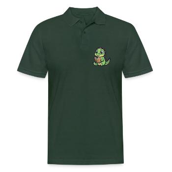 Reading Dinosaurier - Männer Poloshirt - Tannengrün - Vorne - Nico (186cm)