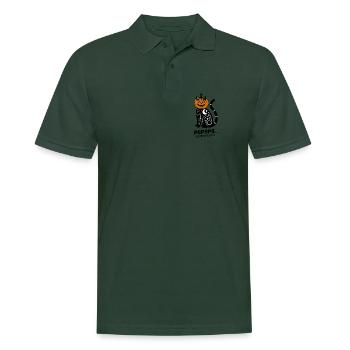 Pspsps oder Saures – Schwarze Katze Halloween - Männer Poloshirt - Tannengrün - Vorne - Nico (186cm)
