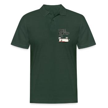 Social Battery 1 % – Soziale Batterie Leer Humor - Männer Poloshirt - Tannengrün - Vorne - Nico (186cm)