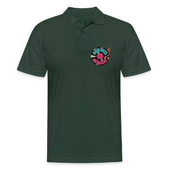 Good Days in Repeat: Vinyl Records - Männer Poloshirt - Tannengrün - Vorne - Nico (186cm)
